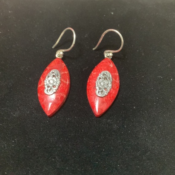 Sponge Coral Earrings in Sterling Silver - Picture 7 of 7